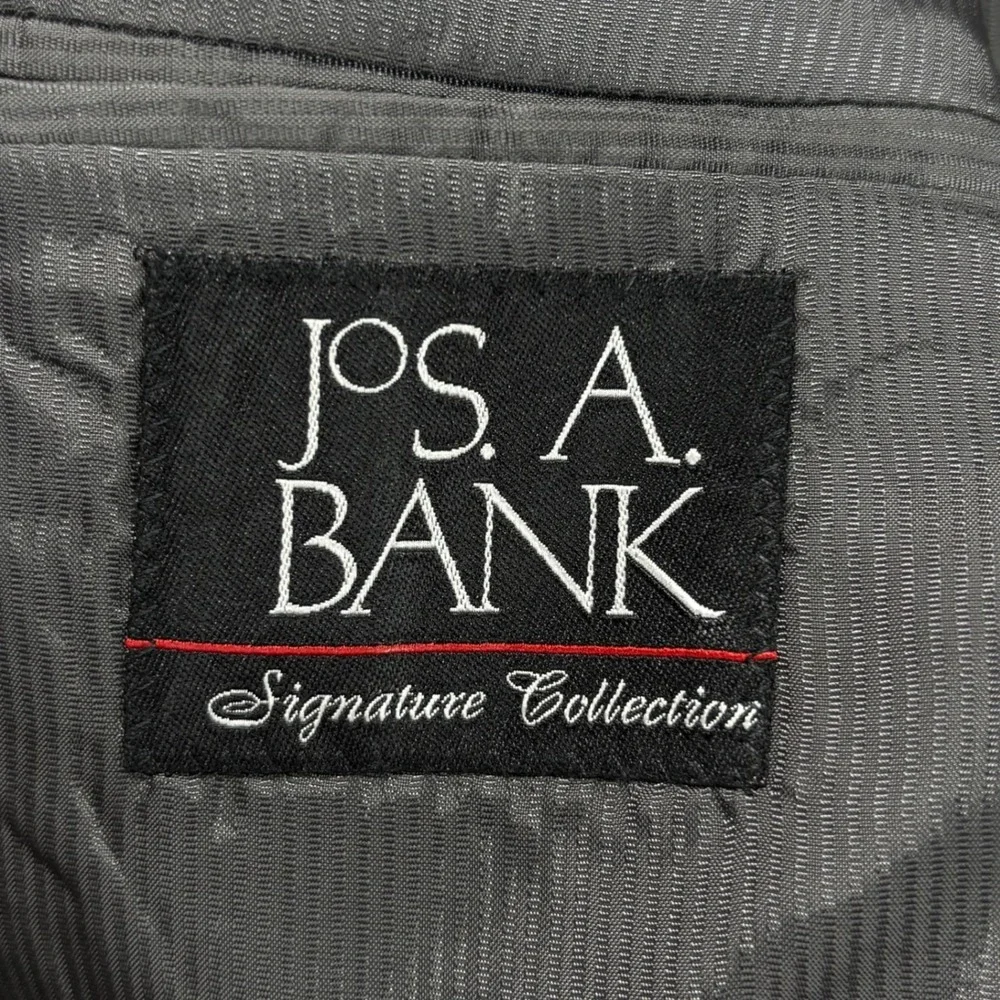 Jos A Bank Suit Jacket Blazer Mens 42R 100% Cashmere Black Two Button Lined